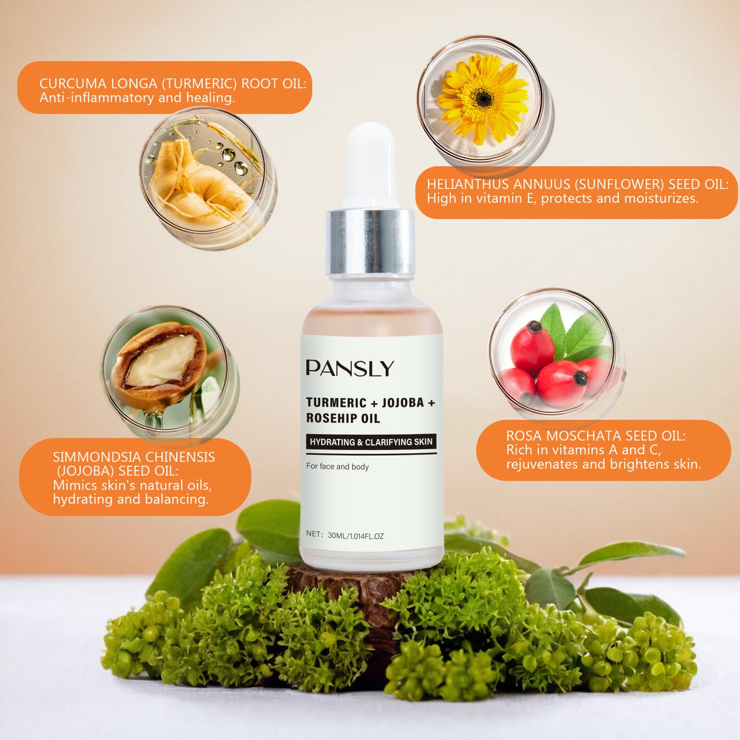 Turmeric Moisturizing And Nourishing Facial Essential Oil